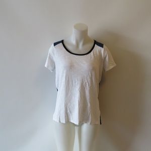 Vince White and Navy Short Sleeve Tee